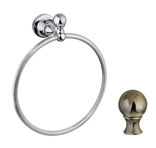 Полотенцедержатель Cezares OLIMP-RN с кристаллом Swarovski (детальная фотография), хром, бронза, золото