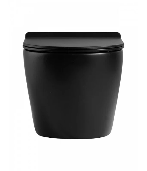 Унитаз подвесной Agger черный AT03144 (детальная фотография), без бачка, со скрытым бачком