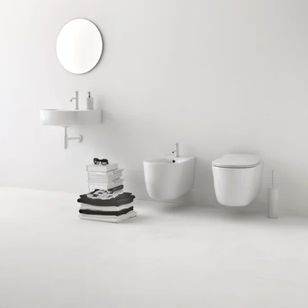 Биде подвесное Kerasan Nolita белое глянцевое 532501 (детальная фотография), подвесные