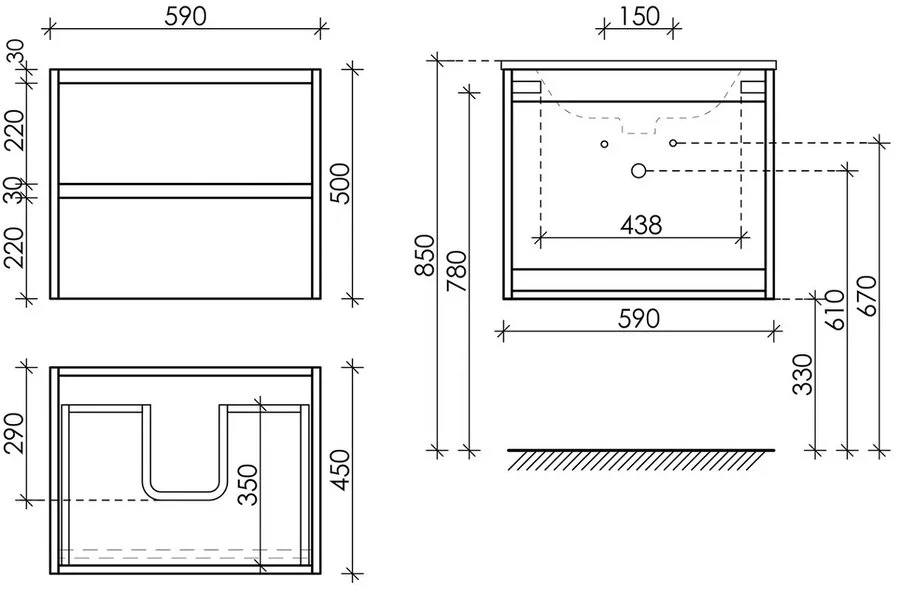 Тумба под раковину подвесная Sancos Libra 60 см дуб галифакс натуральный LB60EG (детальная фотография), в наличии