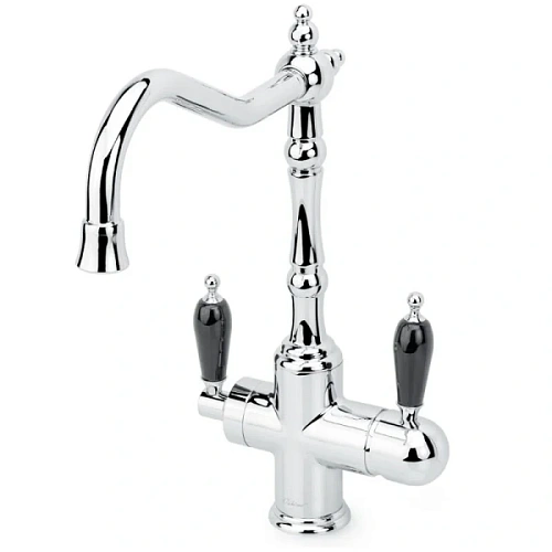 Смеситель для питьевой воды Boheme Kitchen хром ручка черная - фото 4