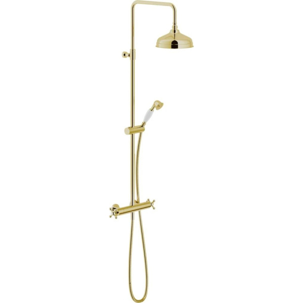 Душевая стойка Nobili Grazia GRC0030/50 с тропическим душем (детальная фотография), бронза, золото
