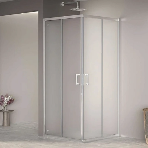 Душевой уголок RGW Passage PA-030 80x80 см профиль хром, стекло матовое - фото 1