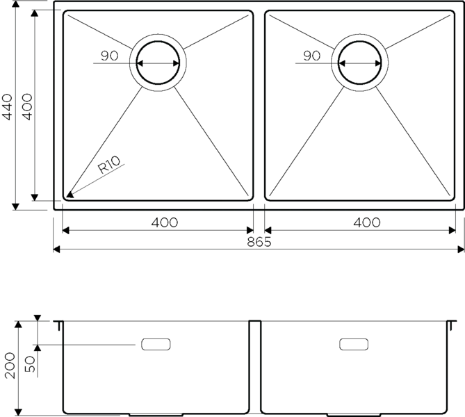 Мойка для кухни Omoikiri Taki 86-2-U/IF-IN 86 см нержавеющая сталь 4993791 (детальная фотография), из нержавеющей стали, стальные, металлические