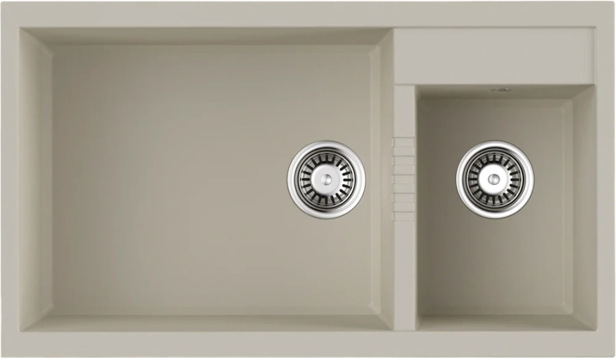Мойка для кухни Omoikiri Tedori 86-2-LB-EV 86 см эверест 4993938 (детальная фотография)