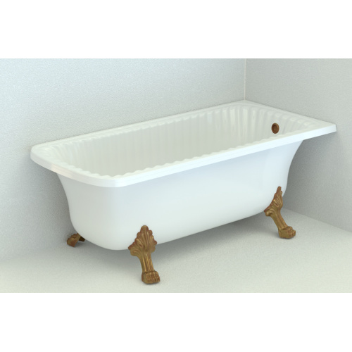 Ванна из искусственного камня Migliore Olivia Angolare 174х80 см фурнитура бронза 25446 (детальная фотография)