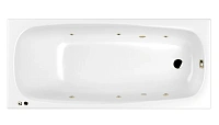 Ванна гидромассажная Whitecross Layla Soft, 170 х 75 см, увеличенная толщина акрила, усиленная армировка, белый/бронза, 0102.170075.100.SOFT.BR