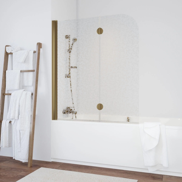 Душевая шторка на ванную стекло фея Vegas-glass E2V 120 R03 L (детальная фотография), стеклянные