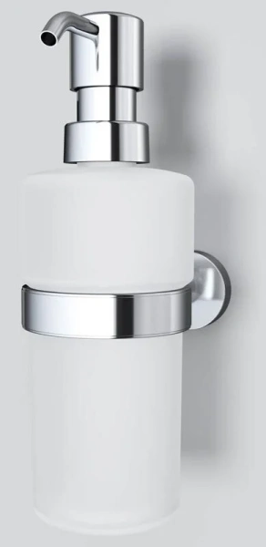 Дозатор для жидкого мыла AM.PM Sense настенный A7436900 (детальная фотография), хром, белые