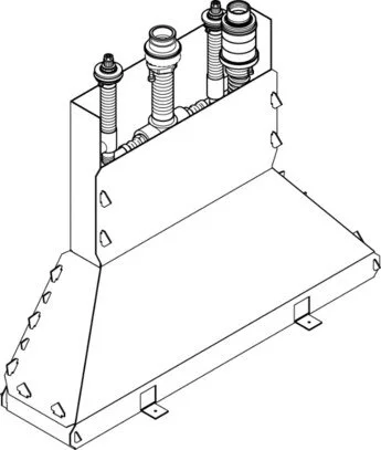 Скрытая часть смесителя Hansgrohe на 4 отверстия 13444180 (детальная фотография), в наличии