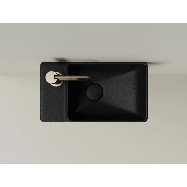 Раковина Ceramica Nova Element 40 см прямоугольная CN5046MB (детальная фотография), черные