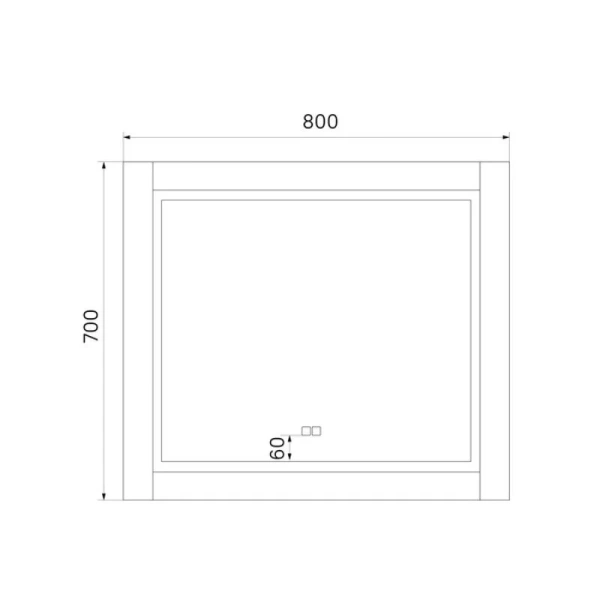 Зеркало с подсветкой IDDIS Oxford 80 см c термообогревом ЗЛП110 (детальная фотография), по запросу