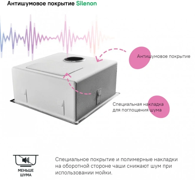 Мойка для кухни IDDIS Edifice 54 см графит EDI54G0i77 (детальная фотография), без крыла