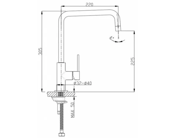 Смеситель для кухни Timo Saona 2306 (детальная фотография), для кухни