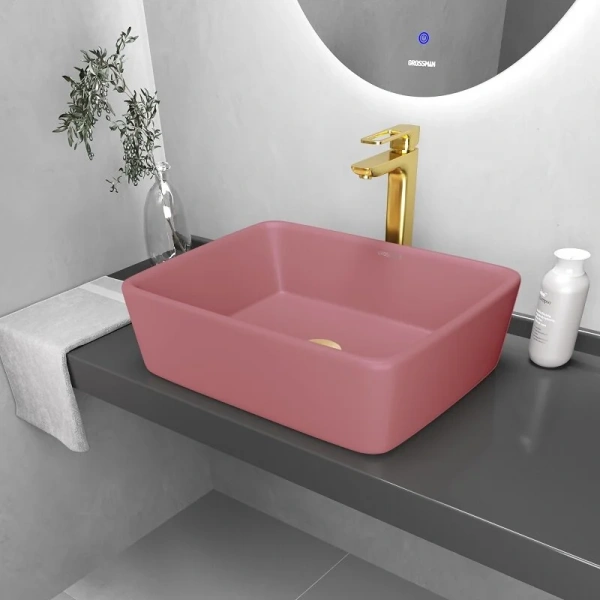 Раковина Grossman Color 48 см розовая матовая GR-3016PIM (детальная фотография), другие