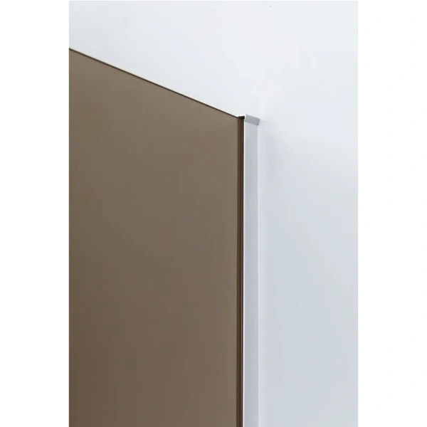 Душевая дверь в нишу Cezares Slider 80 см стекло бронзовое, профиль хром SLIDER-B-1-70/80-BR-Cr (детальная фотография), 70 см, 80 см