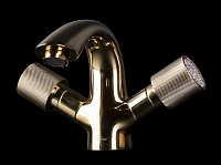 Смеситель для раковины Boheme Royal Cristal золото