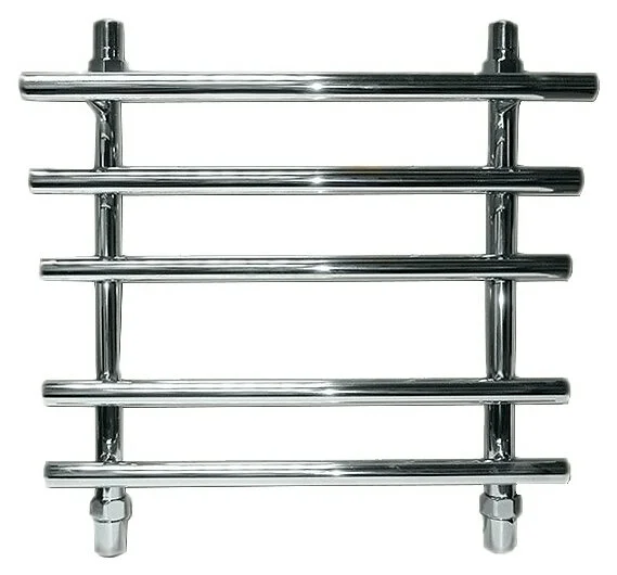 Полотенцесушитель водяной Ника Bamboo 50x50 см хром ЛБ 3 50/50 (детальная фотография), современные, hi-tech