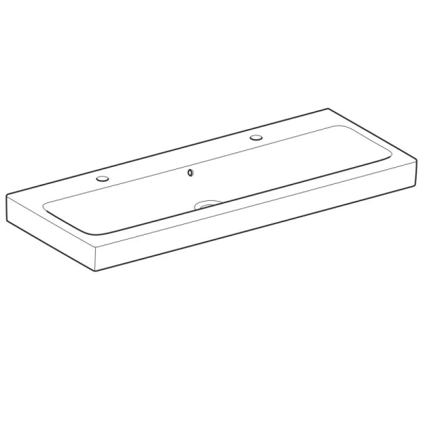 Раковина Geberit iCon 120 см санфаянс 124020000 (детальная фотография), белые