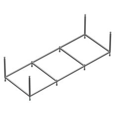 Монтажный комплект для акриловой ванны Roca BeCool 170x80 см с хромированными ручками