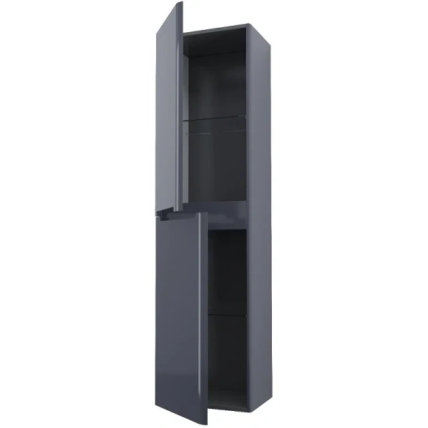 Шкаф-пенал подвесной IDDIS Edifice 40 см темно-серый EDI40D0i97 (детальная фотография), пристенные, высокие