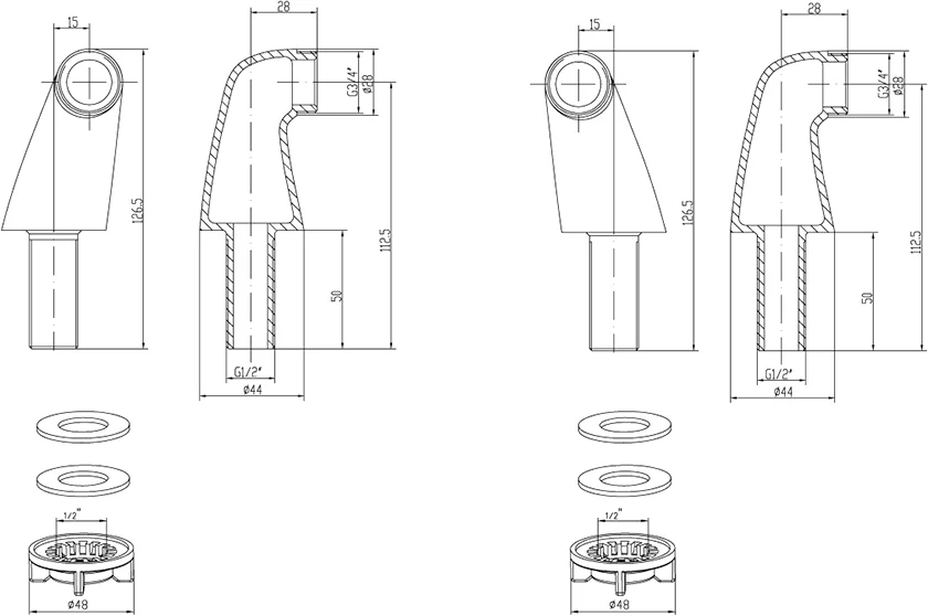 Комплект переходников Lemark бронза LM8556BR (детальная фотография), в наличии