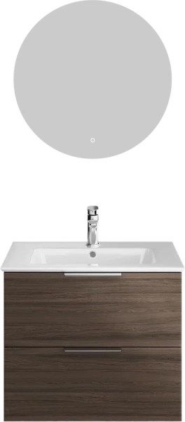 Тумба с раковиной подвесная Kerama Marazzi Piano Forte PI.F.65 65 см с 2 ящиками (детальная фотография), современная, hi-tech