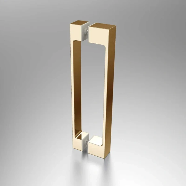 Душевая дверь в нишу Vincea Alpha 60 см профиль брашированное золото стекло прозрачное VDP-3AL600CLG (детальная фотография), распашные