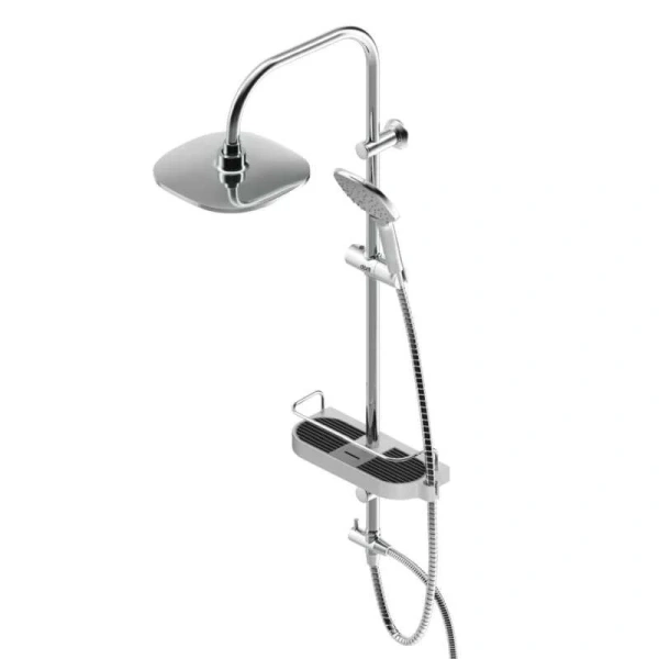 Душевая стойка Dorff Prime с тропическим душем D0740000 (детальная фотография), хром