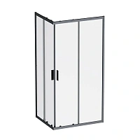 Душевой уголок Am.Pm Gem 100x80 см профиль черный
