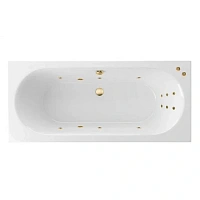 Ванна гидромассажная Excellent Oceana Line 180 x 80 см, белый/золото, WAEX.OCE18.LINE.GL