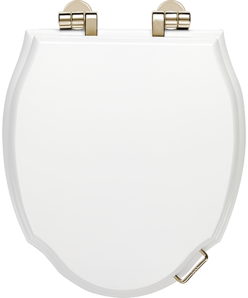 Крышка-сидение с микролифтом Devon & Devon Westminster белая, петли золото 3IBSEBIAW (детальная фотография)