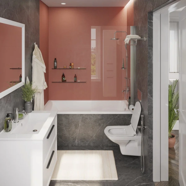 Акриловая ванна Stworki Стокгольм 170 x 75 см, с каркасом, белая, 270043 (детальная фотография), без гидромассажа, недорогие