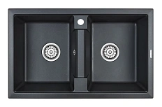 Мойка для кухни Paulmark Zwilling 81 см черный металлик