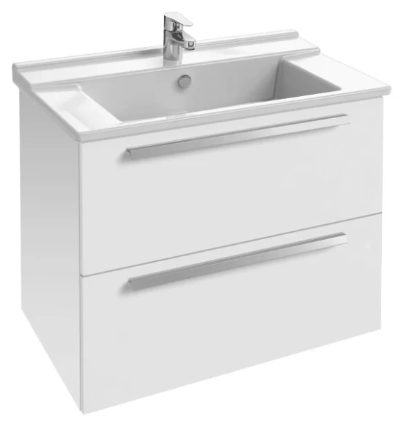 Раковина Jacob Delafon Struktura 80 см белая, с отверстием для смесителя EXH112-00 (детальная фотография), белые