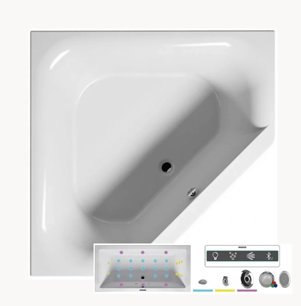 Ванна гидромассажная Riho Austin 145 x 145 см, JOY BA1100500000000_JOY (детальная фотография)