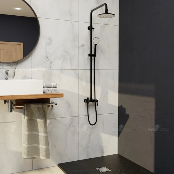 Душевая стойка RGW Shower Panels SP-31B черная 51140131-04 (детальная фотография), черные
