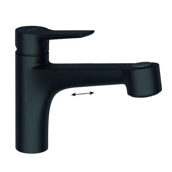 Смеситель для кухни Kludi Mix черный матовый 329413975 (детальная фотография)