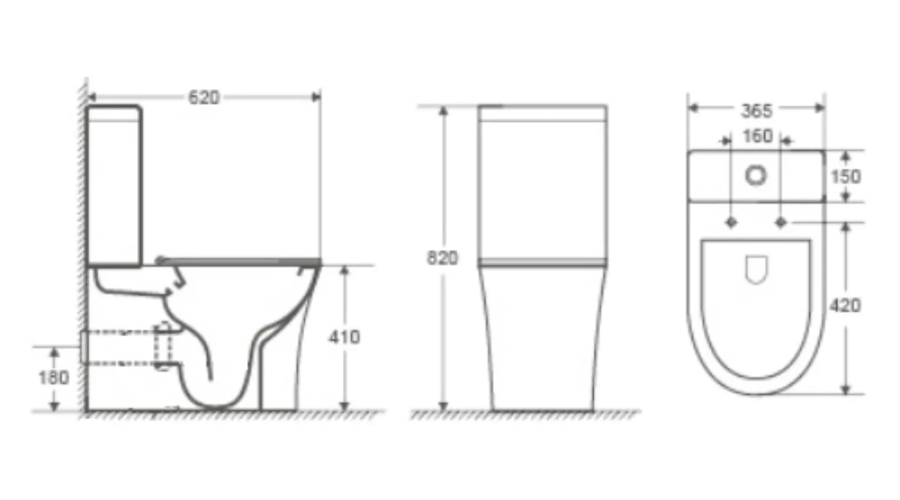 Схема (детальная фотография), безободковые, сиденье с микролифтом , с антивсплеском, компакт, низкие