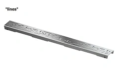 Решётка для слива из нержавеющей стали, 80 см, цвет матовый хром, Tece TECEdrainline lines 600821