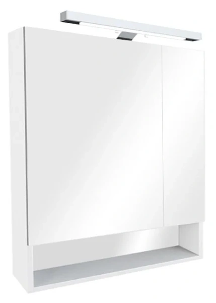 Зеркальный шкаф с подсветкой Roca The Gap 70 см белый глянцевый ZRU9302886 (детальная фотография)