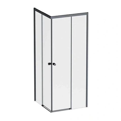 Душевой уголок Am.Pm X-Joy 80x80 см профиль черный матовый - фото 2