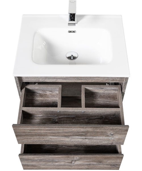 Тумба под раковину подвесная BelBagno Kraft 60 см Pino Pasadena KRAFT-600-2C-SO-PP (детальная фотография), недорогo, комплект (набор)