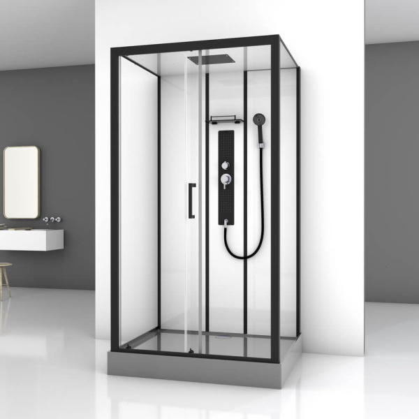 Душевая кабина Black&White Galaxy G8008 115x90 см с гидромассажем 8008000 (детальная фотография), прямоугольные