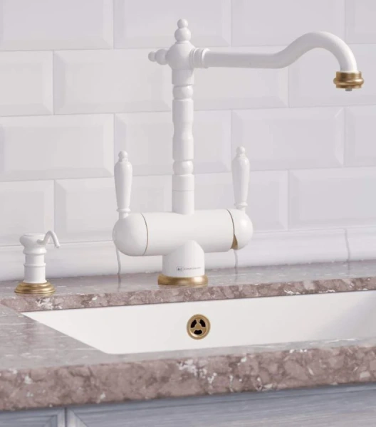 Дозатор для мыла Omoikiri OM-01-PA пастила 4995033 (детальная фотография), белые