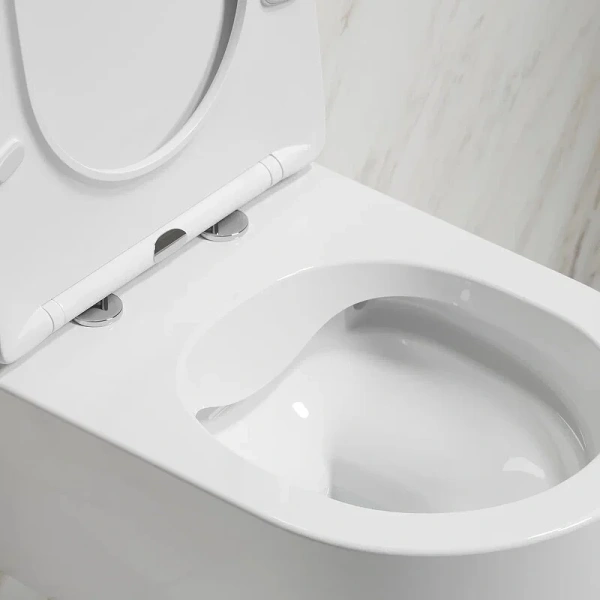 Унитаз подвесной Ceramica Nova Modena безободковый, белый CN6063 (детальная фотография), современные, hi-tech, круглые