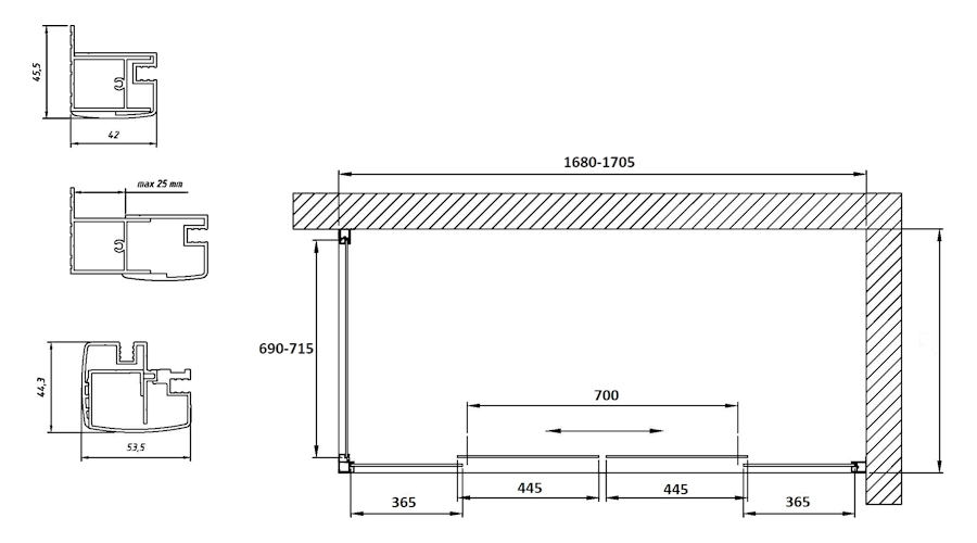 Схема (детальная фотография), золотой профиль