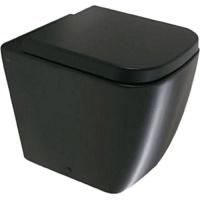 Унитаз напольный, цвет чёрный матовый, Globo Stone