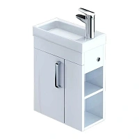 Тумба с раковиной подвесная IDDIS Torr 40 см полки справа