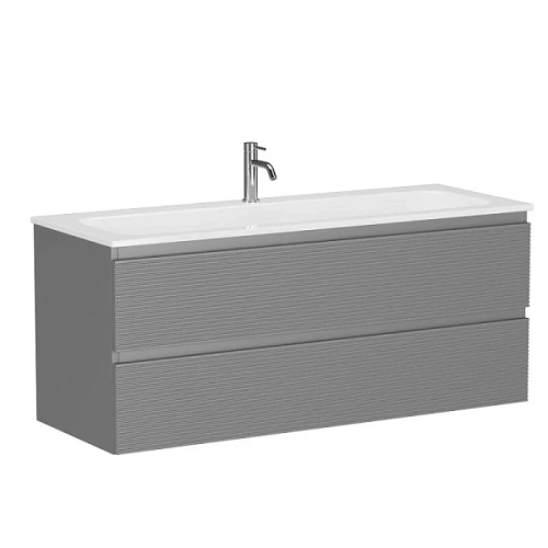 Тумба под раковину подвесная Sancos Folk 120 см ergraut soft - фото 7